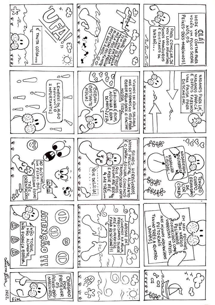 Para colorir - História em Quadrinhos, por Luana Dias página 1